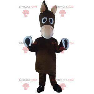 Cute and funny colt donkey brown horse mascot - Redbrokoly.com