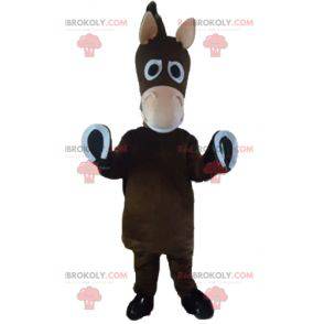 Cute and funny colt donkey brown horse mascot - Redbrokoly.com