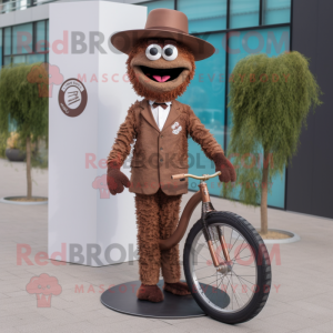 Brun Unicyclist maskot...