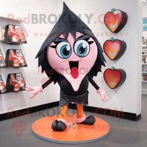 Peach Vampire mascot costume character dressed with a Swimwear and Shoe clips