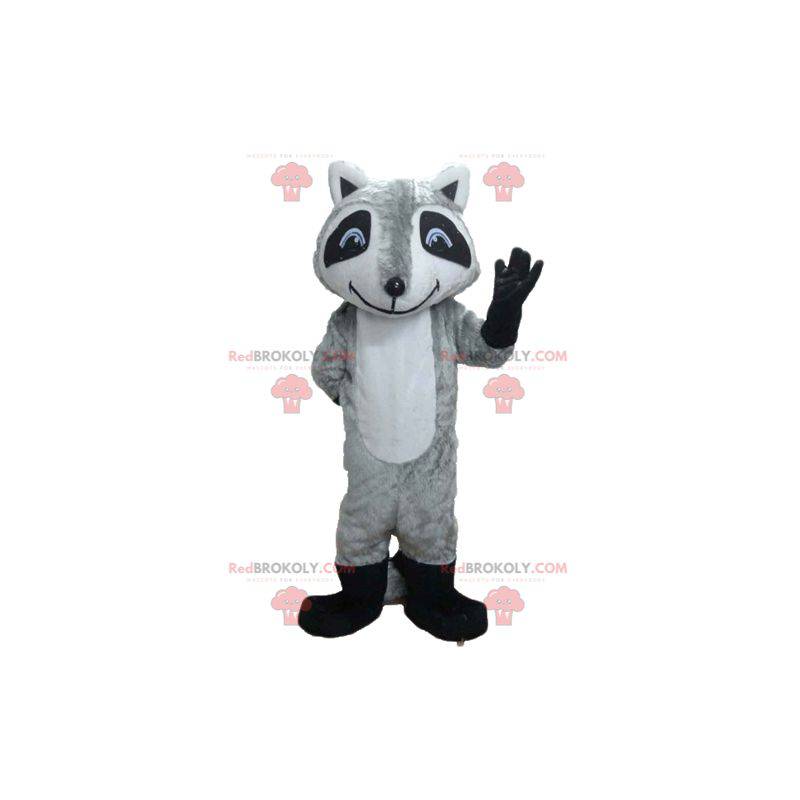 Maskot tříbarevný mýval s modrýma očima - Redbrokoly.com