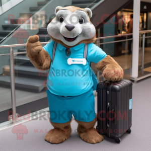 Cyan Marmot mascotte...