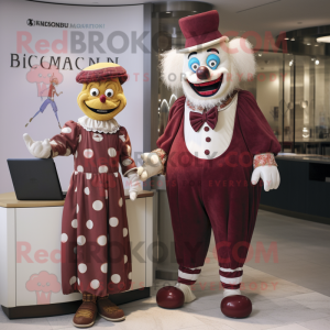 Maroon Clown mascotte...