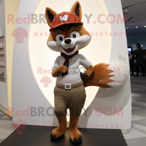Brown Fox maskot kostym...