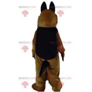 Brown dog mascot of Saint Bernard all hairy and realistic -