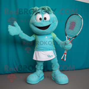 Turkis tennisketcher maskot...