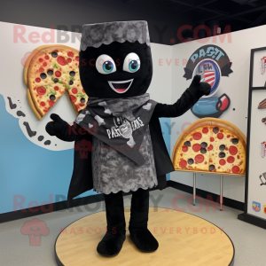 Black Pizza Slice mascotte...