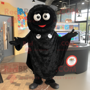 Black Pizza Slice maskot...