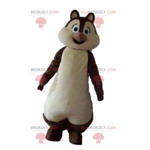 Mascote esquilo marrom e branco Tic ou Tac - Redbrokoly.com