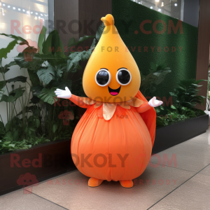 Orange Rädisa maskot kostym...