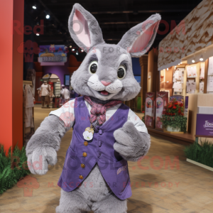 Lavendel Wild Rabbit maskot...