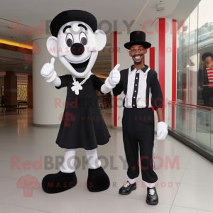 Black Mime mascotte kostuum...