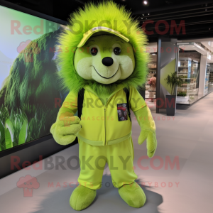 Lime Green Porcupine maskot...