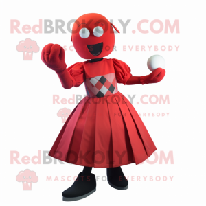 Red Juggle maskot kostume...