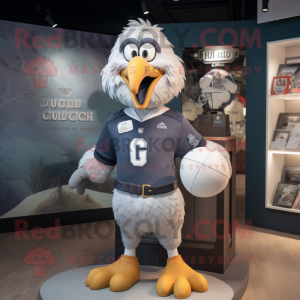 Gray Gull maskot kostume...
