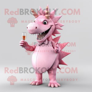 Pink Stegosaurus maskot...