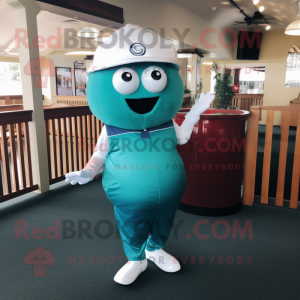 Blågrön golfbolls...