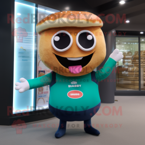 nan Bagels mascot costume character dressed with a Swimwear and Wallets