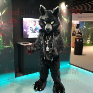 Black Lynx maskot kostym...