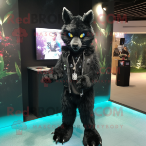 Black Lynx maskot kostyme...