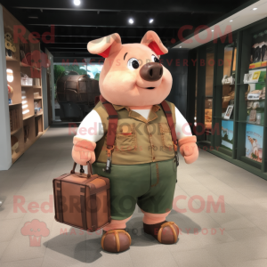 Rust Pig maskot kostume...