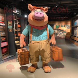 Rust Pig mascotte kostuum...