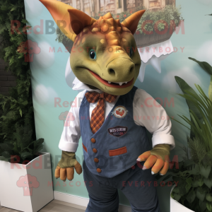  Triceratops maskot kostume...