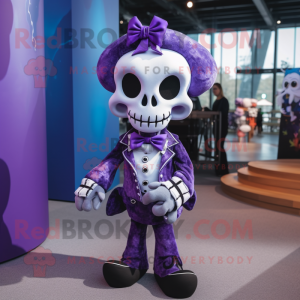 Purple Skull maskotdräkt...