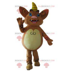 Malé monstrum gnome hnědé stvoření maskot - Redbrokoly.com