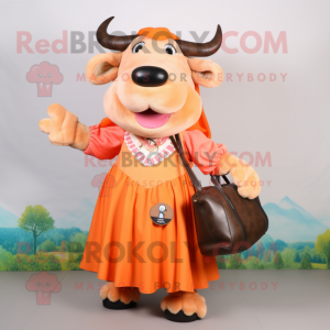 Peach Buffalo maskot drakt...