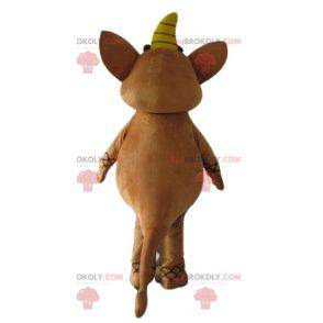 Mascotte de créature marron de gnome de petit monstre -