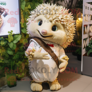 Cream Hedgehog maskot...