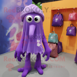 Purple Squid mascotte...