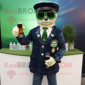 Navy grønn øl maskot...