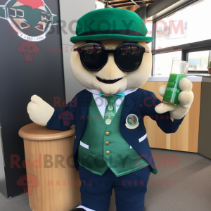 Maringrön öl maskot kostym...