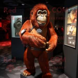Brun Orangutang maskot...