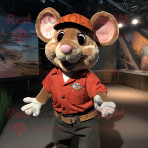 Rust Mouse maskot kostym...