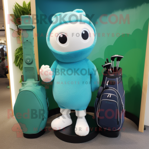 Cyan Golf Bag maskot...