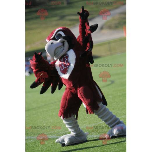 Mascote do urubu-águia vermelho e branco - Redbrokoly.com