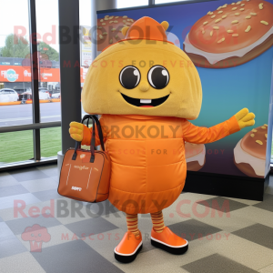 Oransje Hamburger maskot...