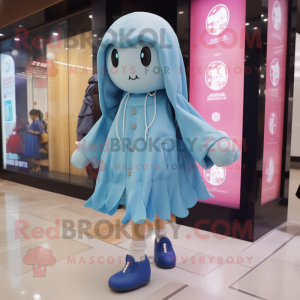 nan Jellyfish mascot costume character dressed with a Parka and Shoe clips