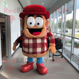 Red Hamburger mascotte...