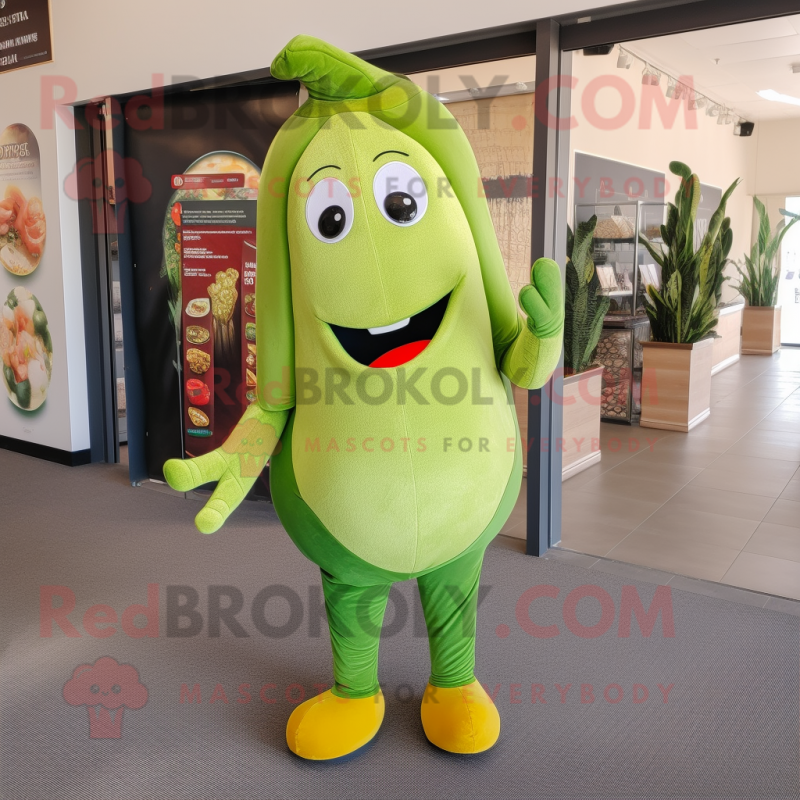 Olive Pepper mascot costume character dressed with a Jeggings and Keychains Olive Pepper mascot costume character dressed with a Jeggings and Keychains