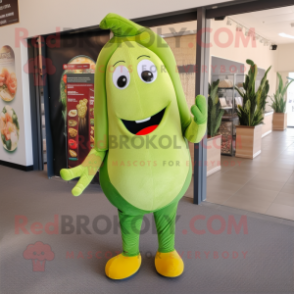 Olive Pepper mascot costume character dressed with a Jeggings and Keychains