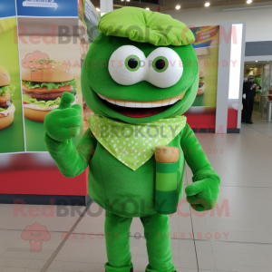 Green Burgers maskot drakt...