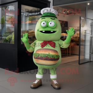 Green Burgers maskot...