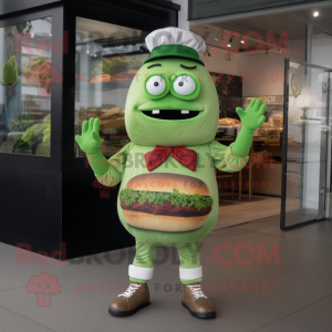 Green Burgers maskot drakt...