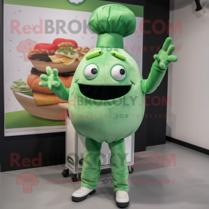 Green Burgers maskot kostym...