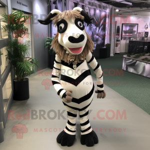 Cream Zebra mascotte...