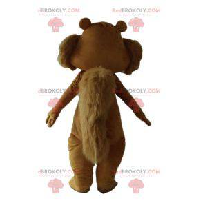 Brun og beige egern maskot smilende og behåret - Redbrokoly.com